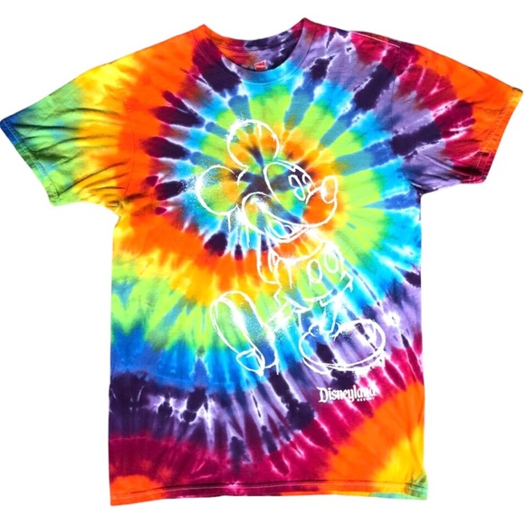 New Disneyland Resort Disney Parks Tye Die Tie Dye T shirt Size Medium - Picture 2 of 15